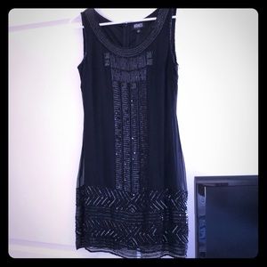 Adrianna papell evening dress - black with sequins